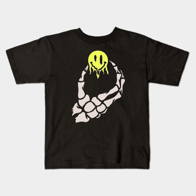 Emoji Skull Hand Kids T-Shirt by Philo.dsg